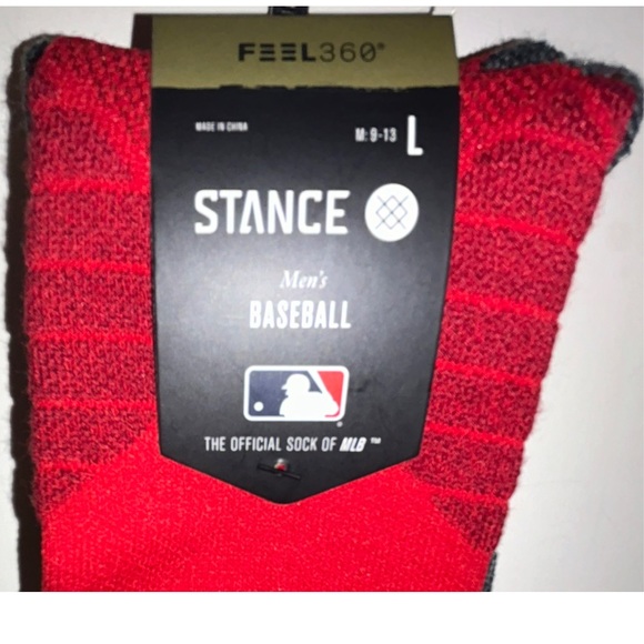 Stance MLB Diamond Pro Nationals OTC Socks 1 Pair Men's 9-13 Baseball Washington - Picture 4 of 9